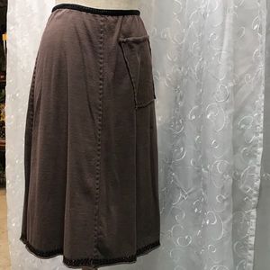 Handmade brown knit skirt